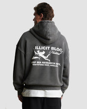 Load image into Gallery viewer, NAUTICAL RESEARCH HOODIE - WASHED BLACK
