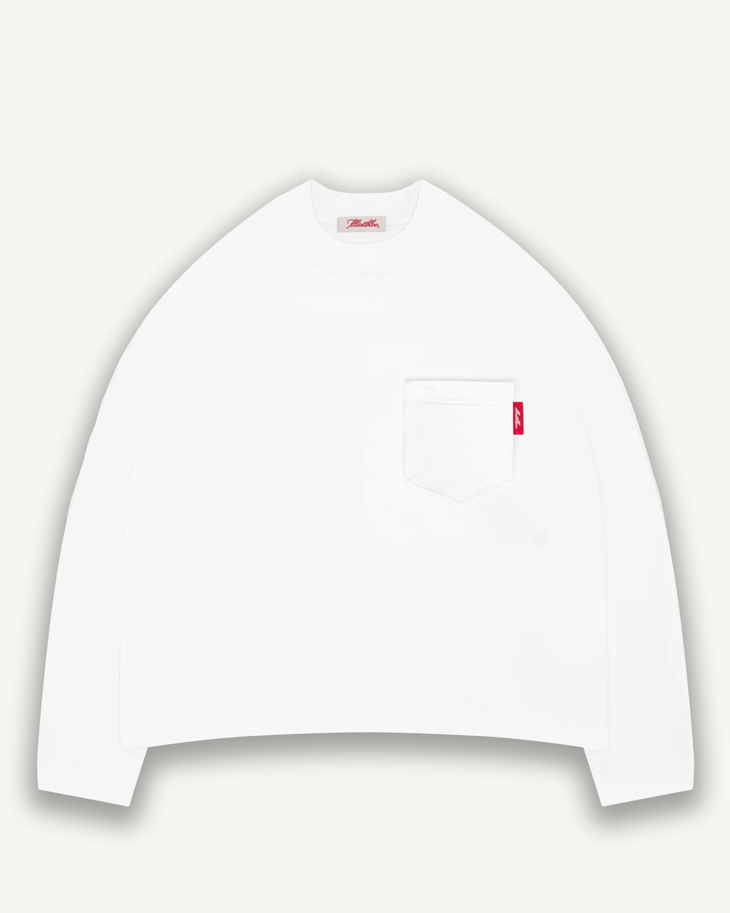 CLASSIC CLOUDWEAVE™ POCKET LONG SLEEVE T-SHIRT - WHITE