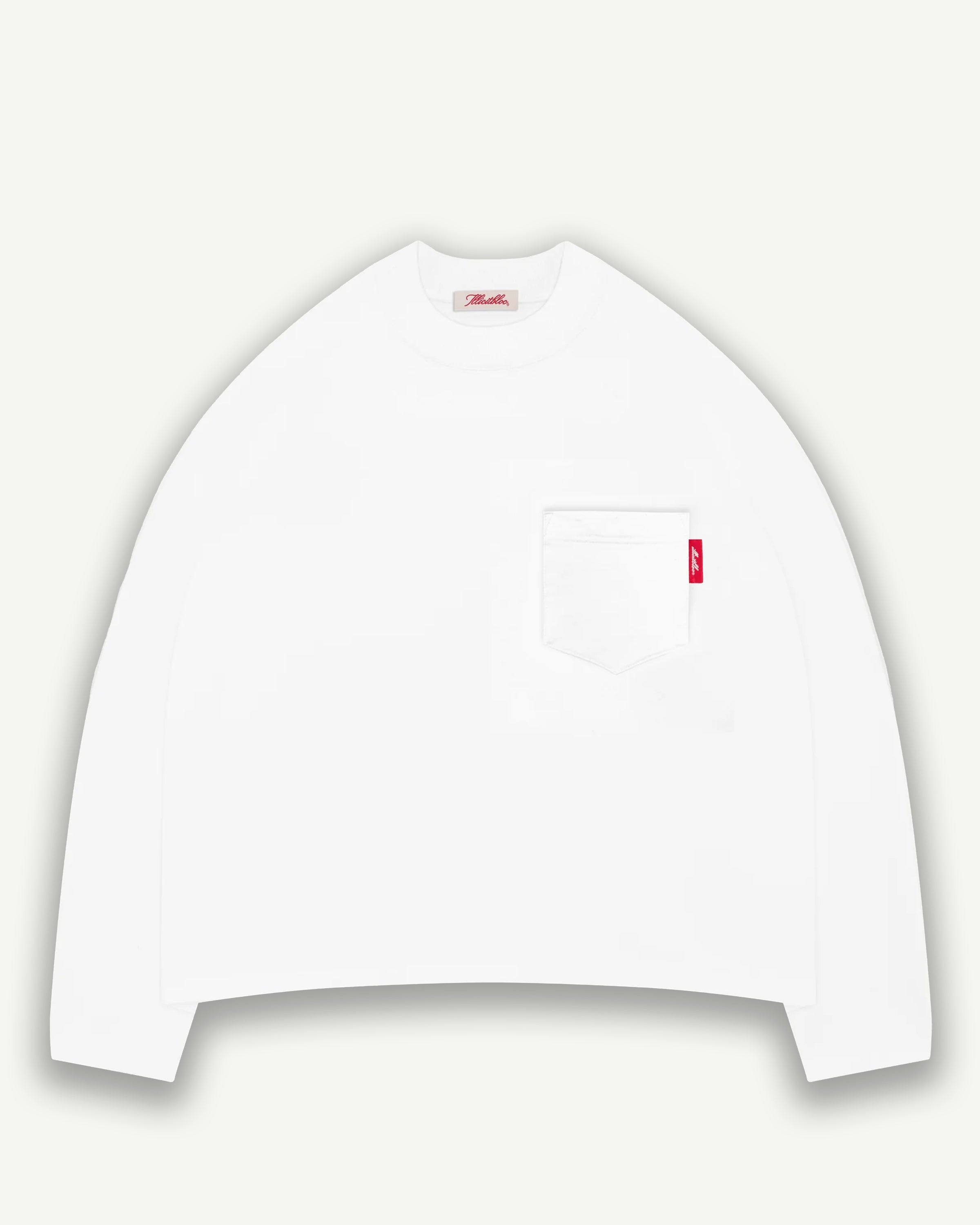 CLASSIC CLOUDWEAVE™ POCKET LONG SLEEVE T-SHIRT - WHITE