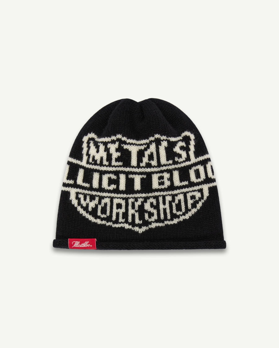 WORKSHOP ROLLBACK BEANIE - BLACK