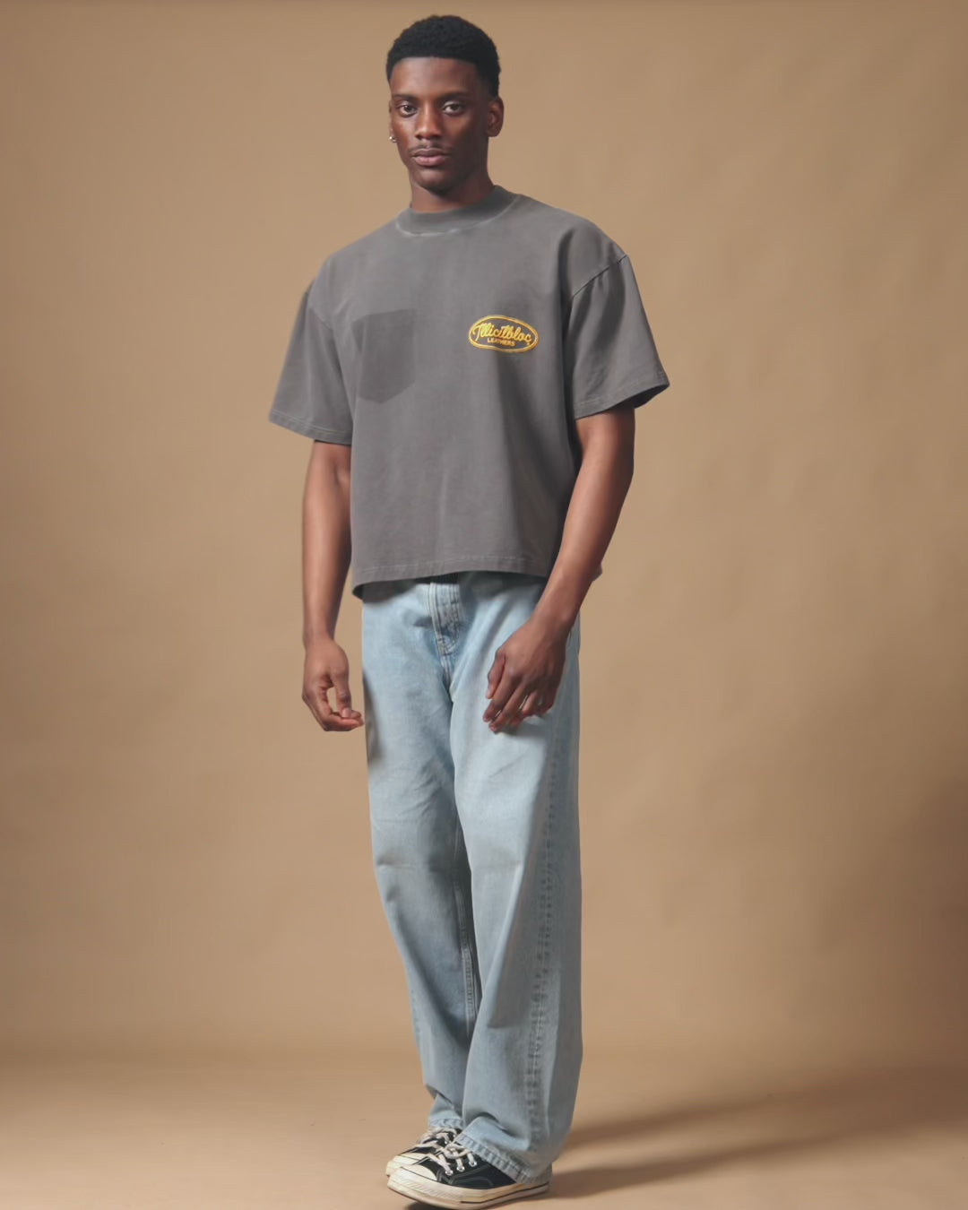 LEATHERS CLOUDWEAVE™ FADED POCKET T-SHIRT - CHARCOAL