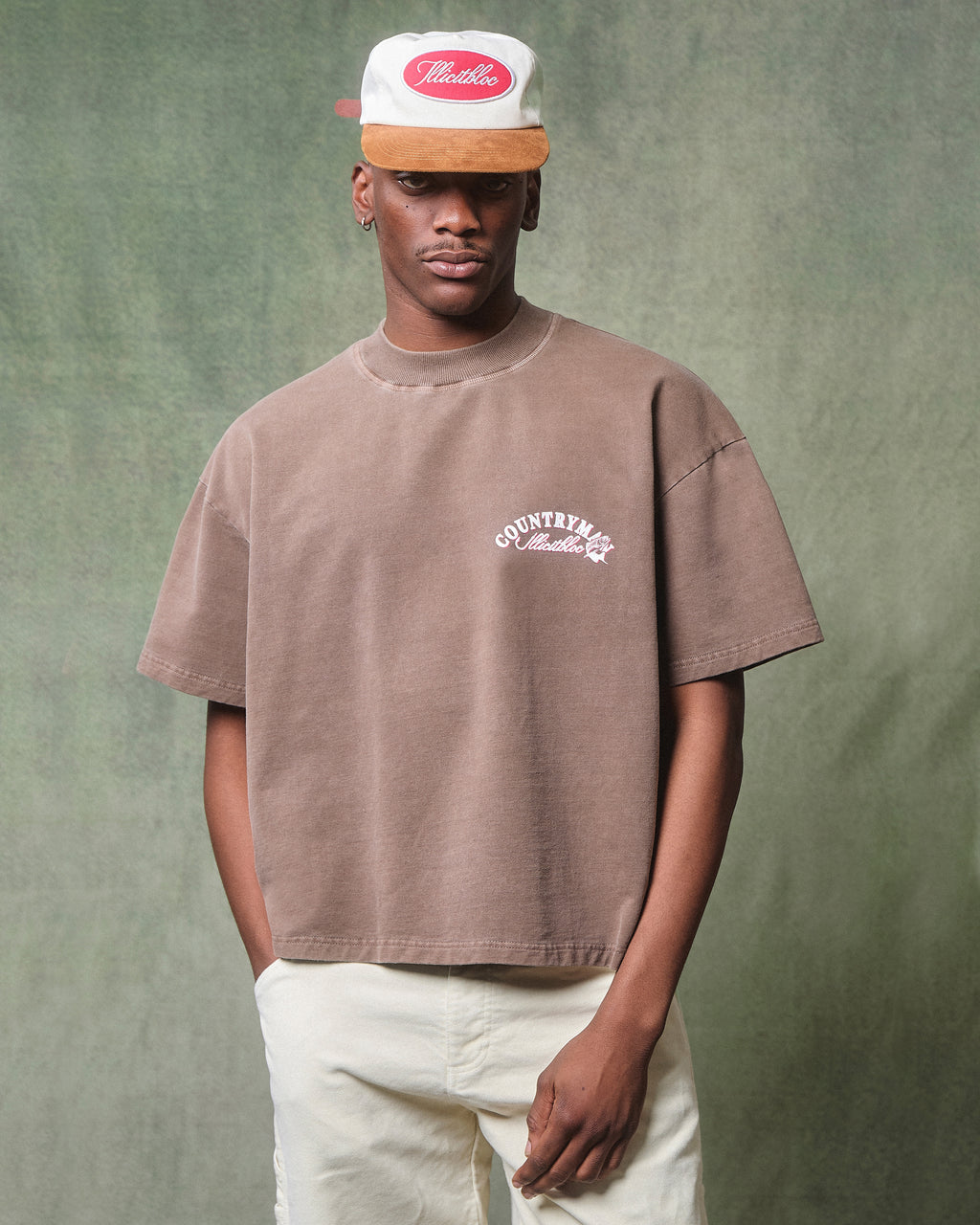 Hooked T-shirt - Washed Brown