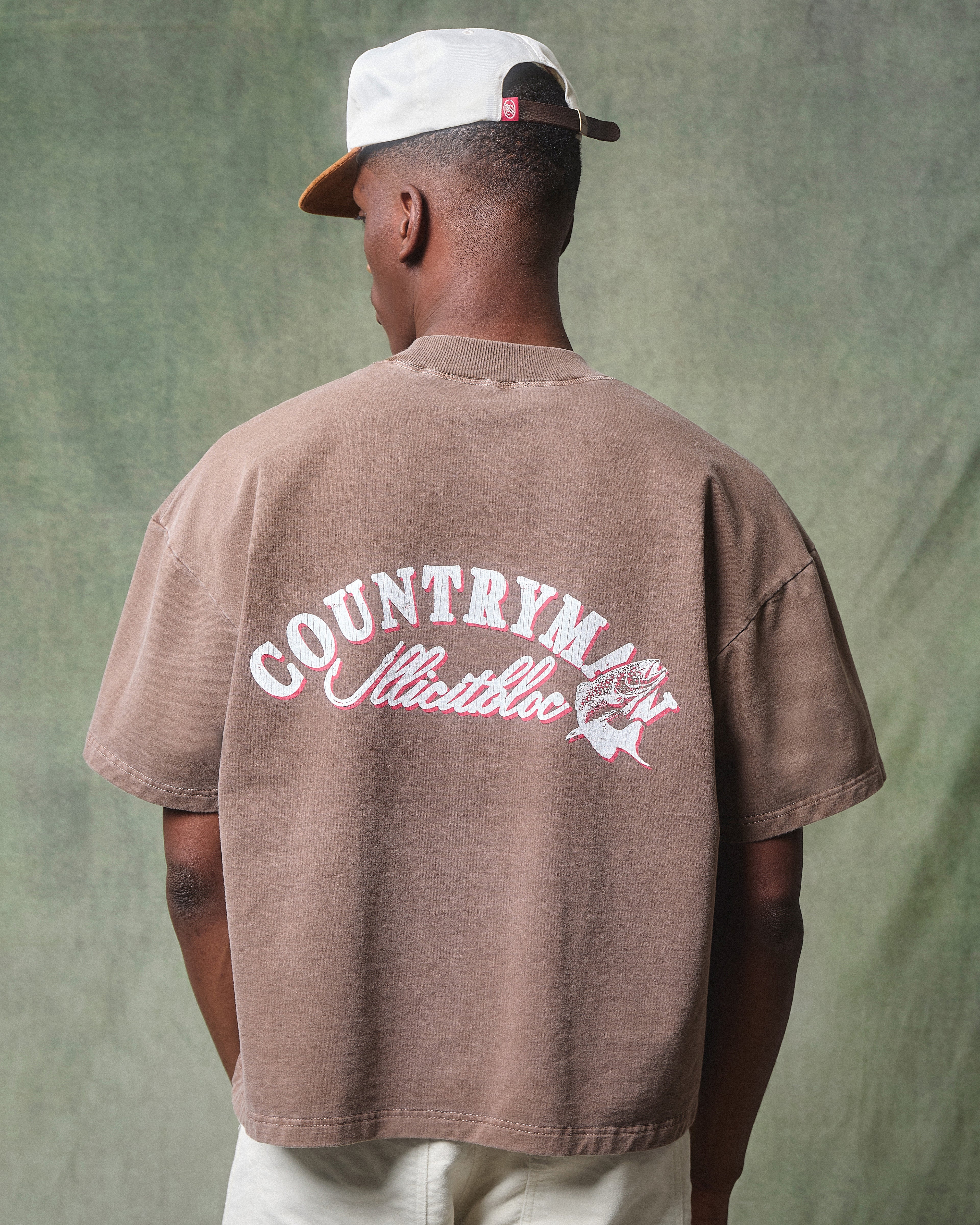 Hooked T-shirt - Washed Brown