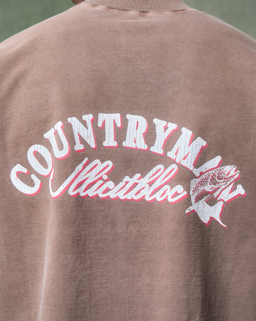 HOOKED T-SHIRT - WASHED BROWN