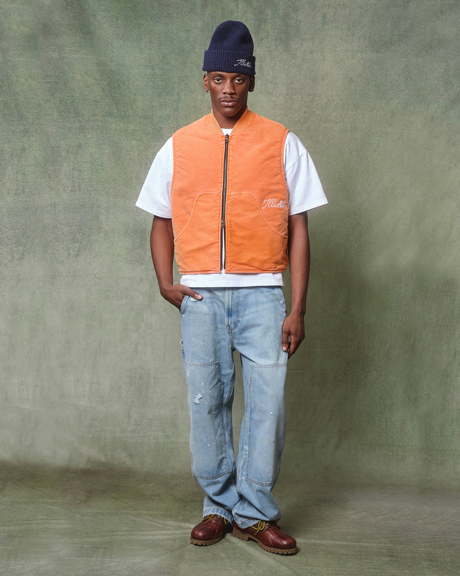 MOLESKIN ANGLER GILET - CARP ORANGE