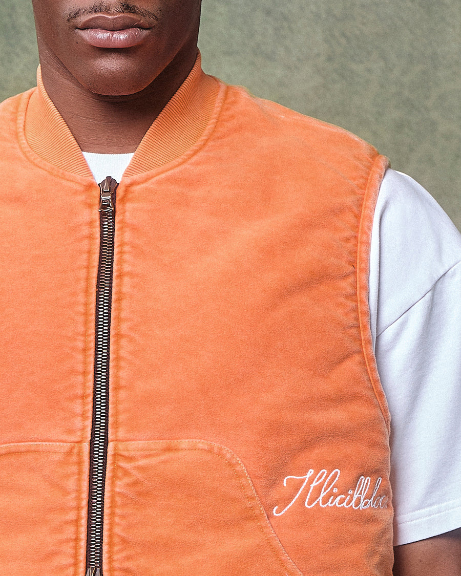 MOLESKIN ANGLER GILET - CARP ORANGE