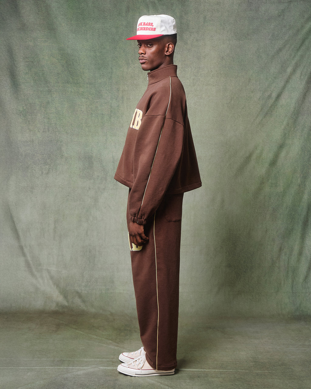 SPELLOUT TRACK JACKET - HICKORY