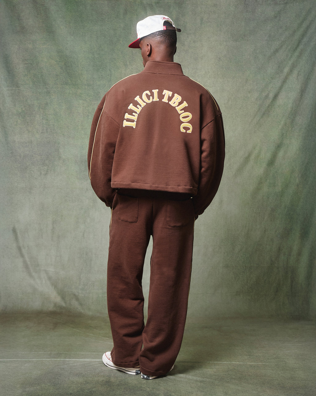SPELLOUT TRACK JACKET - HICKORY