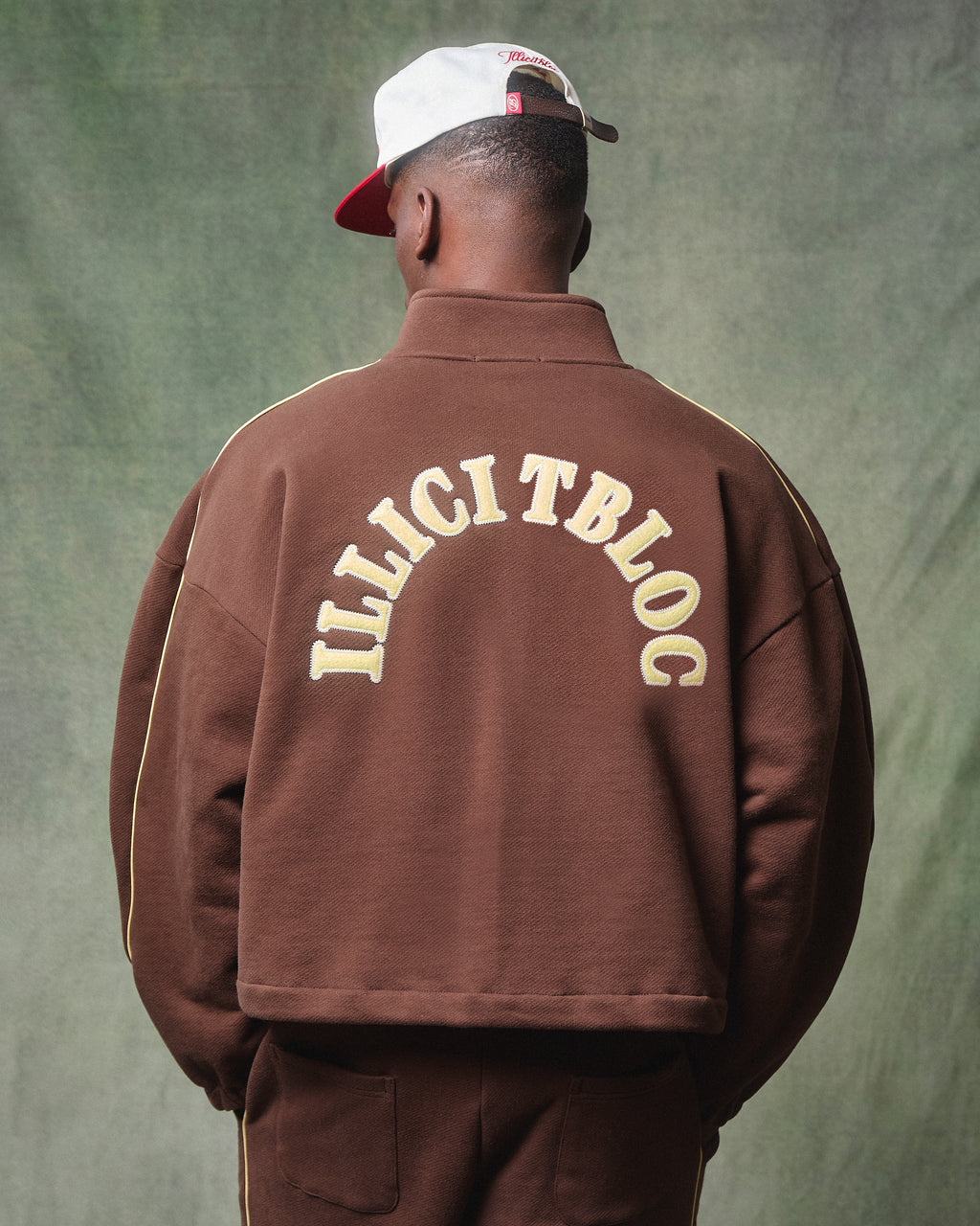 SPELLOUT TRACK JACKET - HICKORY