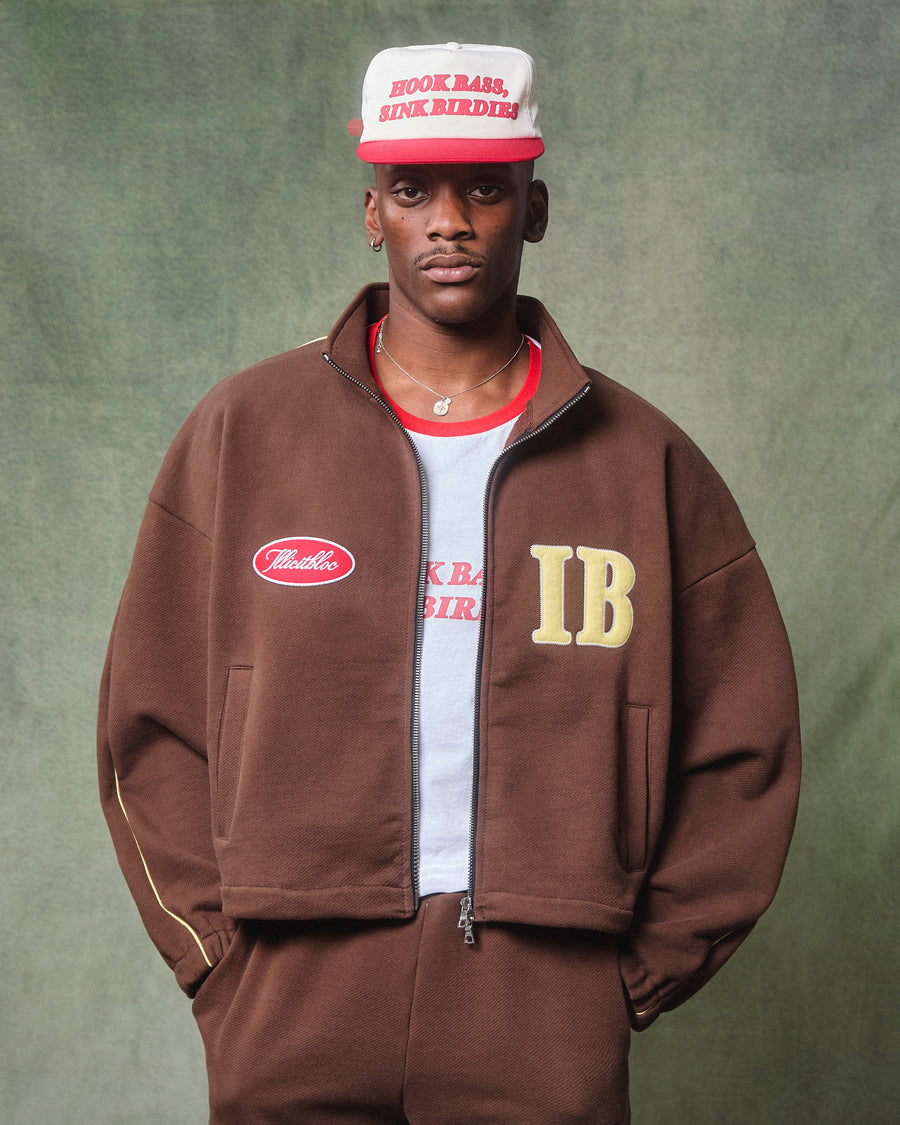 SPELLOUT TRACK JACKET - HICKORY