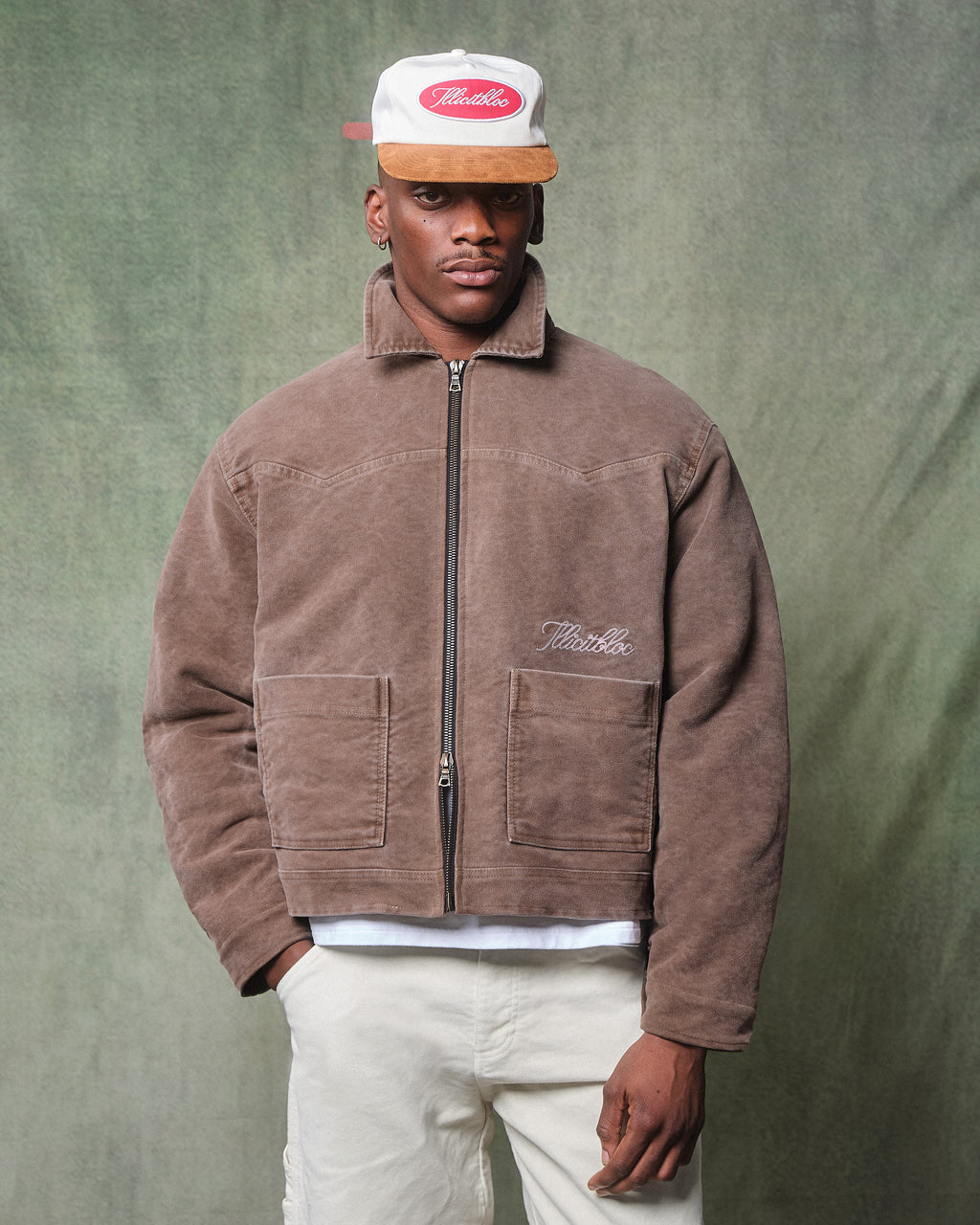 MOLESKIN TRUCKER JACKET - WASHED BROWN