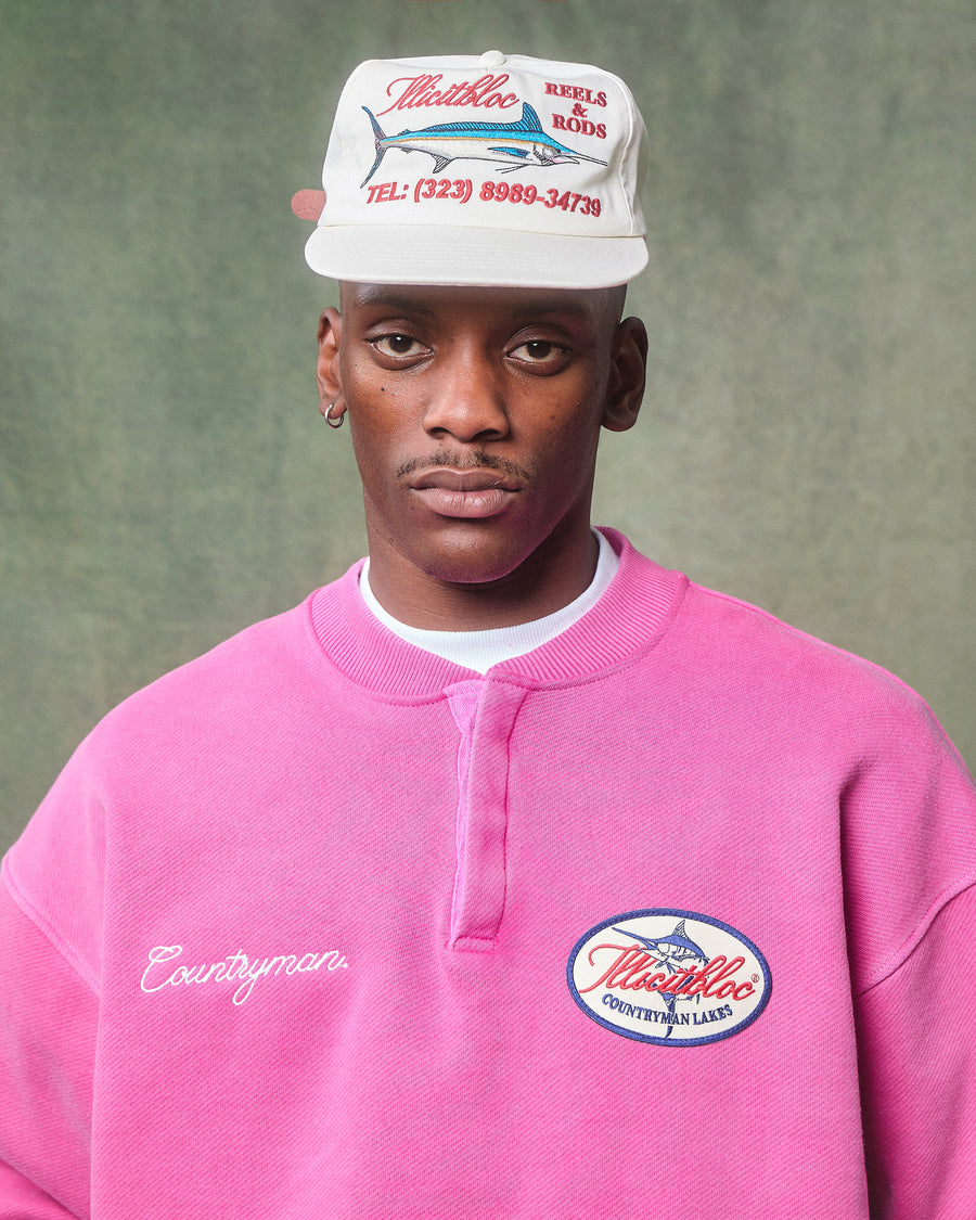 LAKES CREST HENLEY CREWNECK - PINK