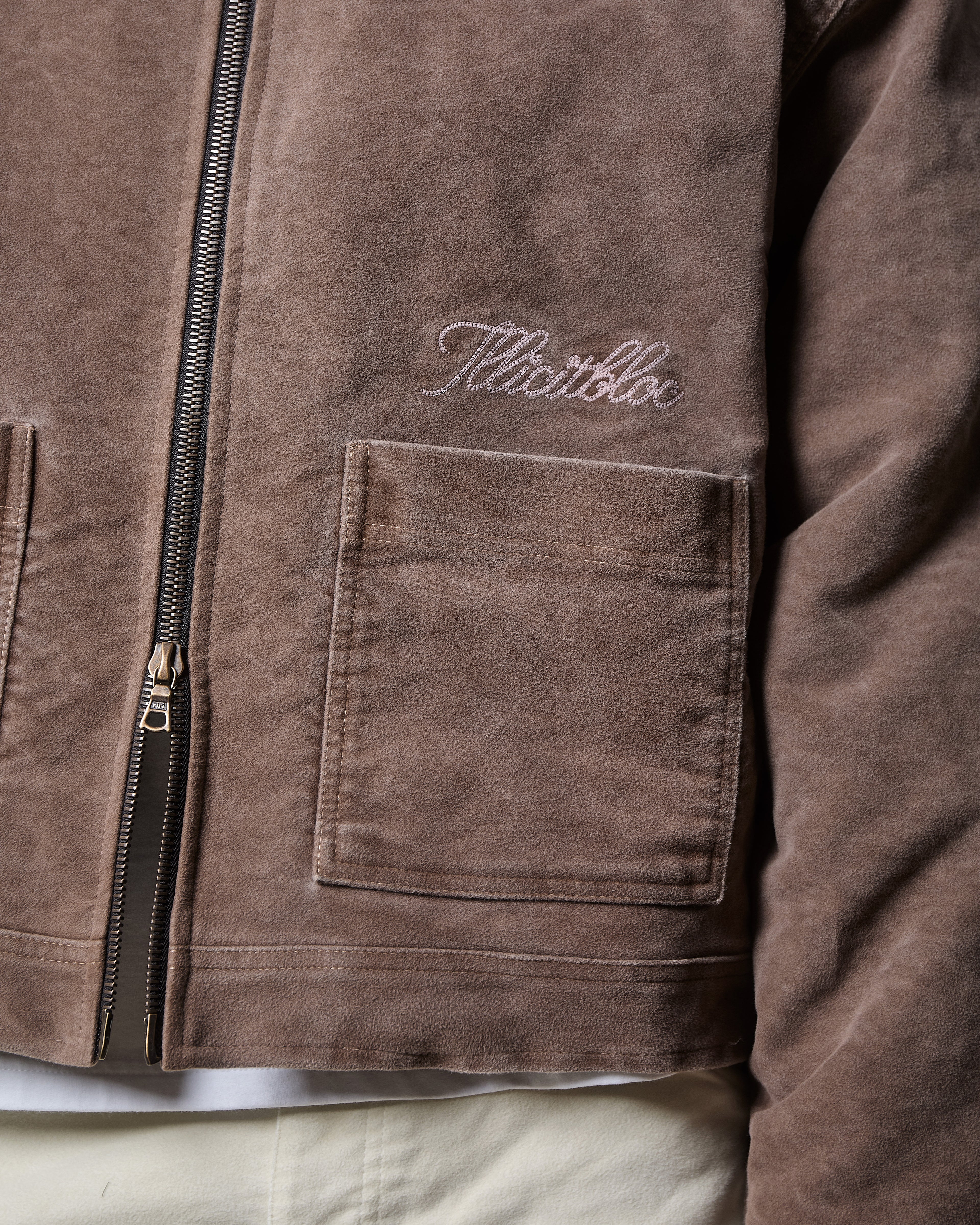 MOLESKIN TRUCKER JACKET - WASHED BROWN
