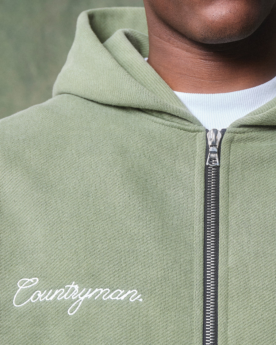 LAKES CREST ZIP HOODIE - MOSS GRAY