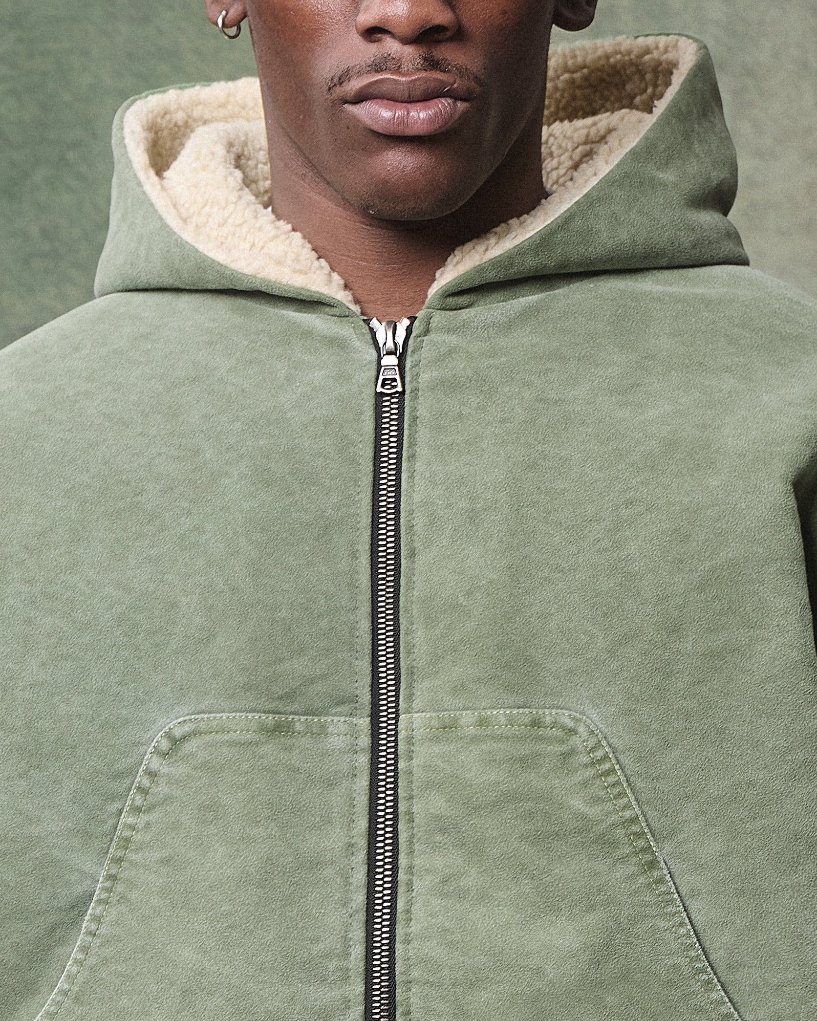 Angler Hooded Jacket - Moss Gray