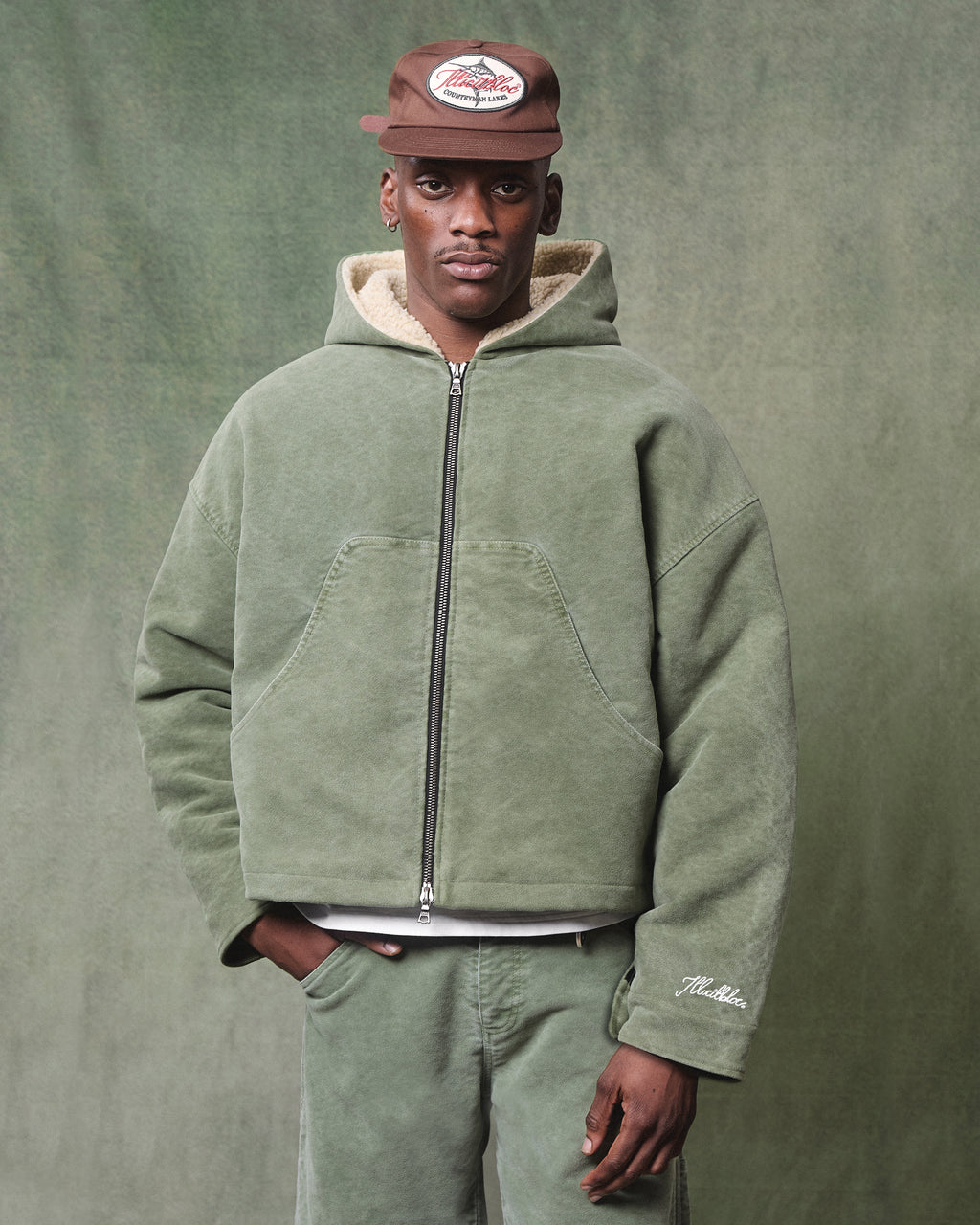 Angler Hooded Jacket - Moss Gray