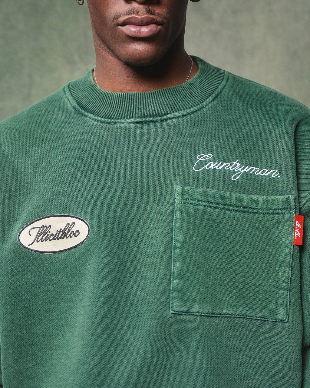 CLUBHOUSE POCKET SWEATSHIRT - HUNTER GREEN