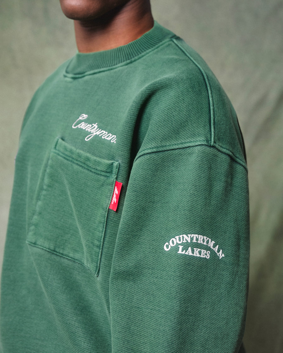 CLUBHOUSE POCKET SWEATSHIRT - HUNTER GREEN