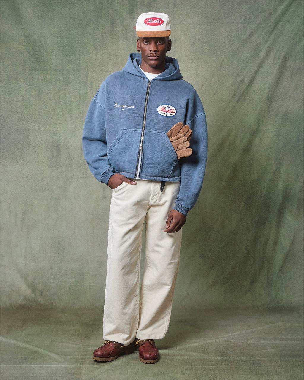 Lakes Crest Zip Hoodie - Washed Navy