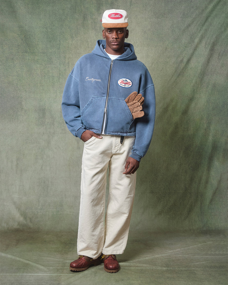 LAKES CREST ZIP HOODIE - WASHED NAVY