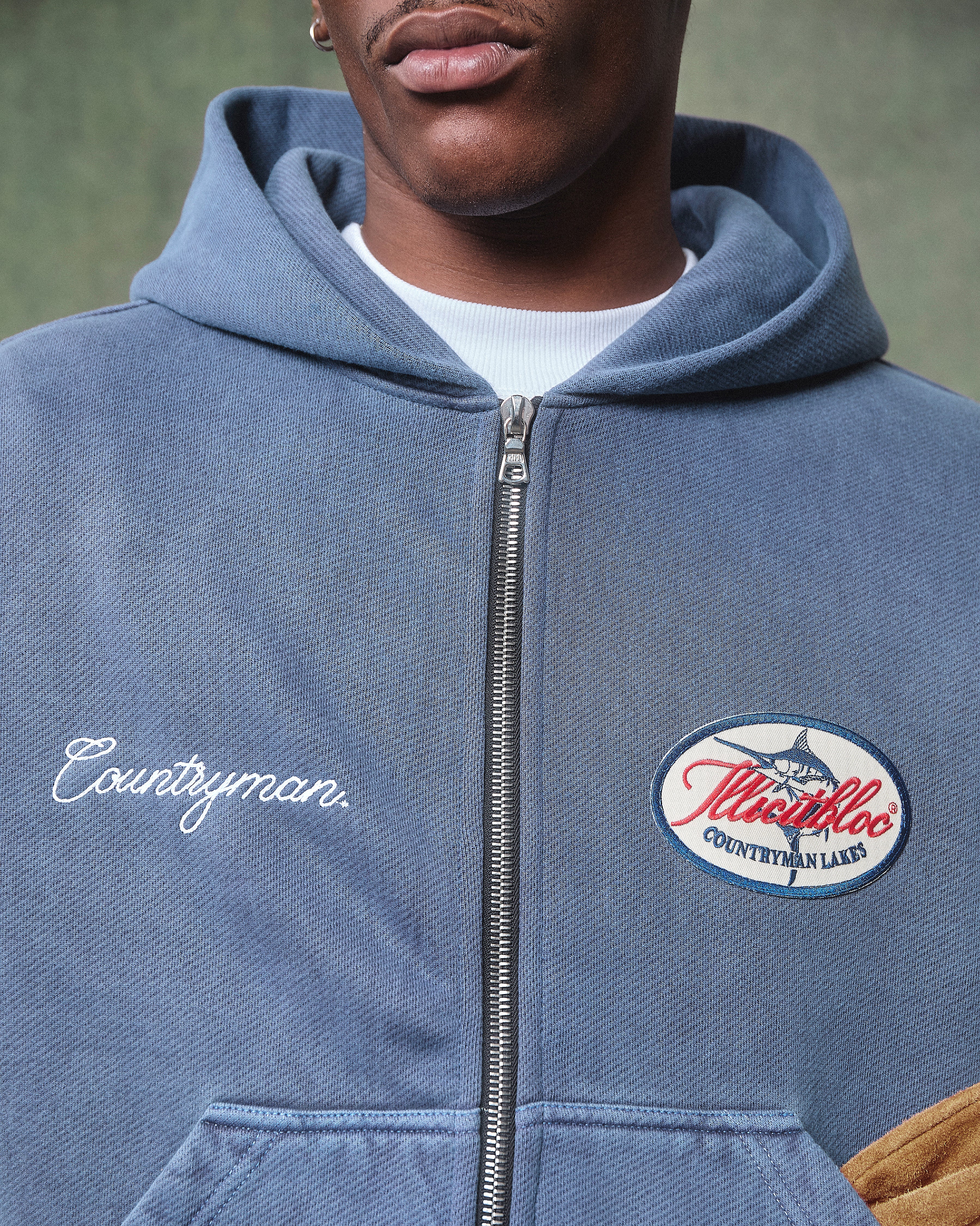 Lakes Crest Zip Hoodie - Washed Navy