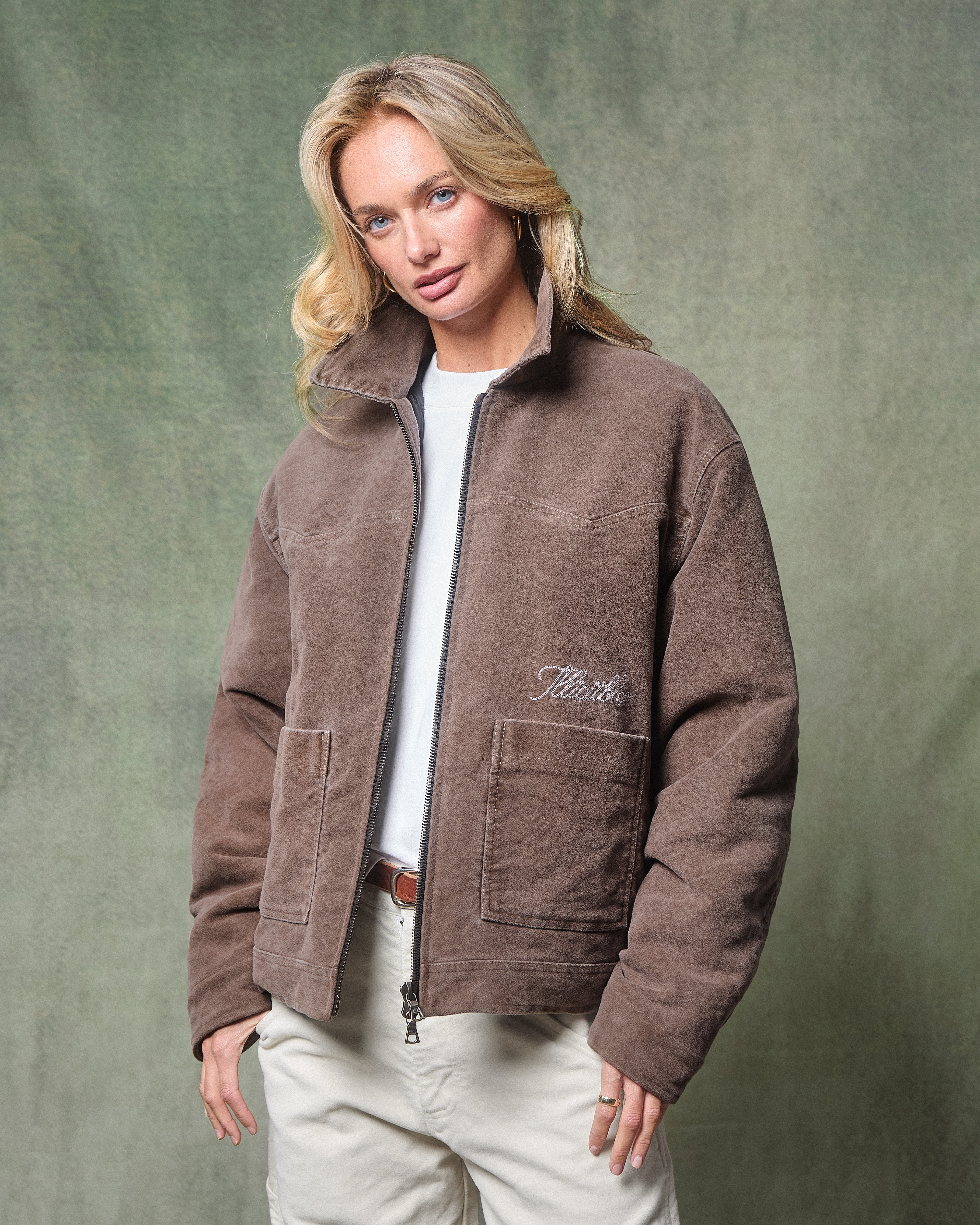 MOLESKIN TRUCKER JACKET - WASHED BROWN – Illicitbloc