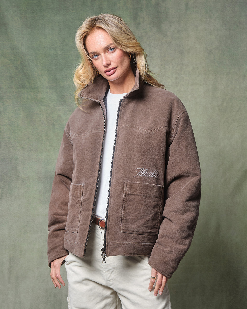 MOLESKIN TRUCKER JACKET - WASHED BROWN