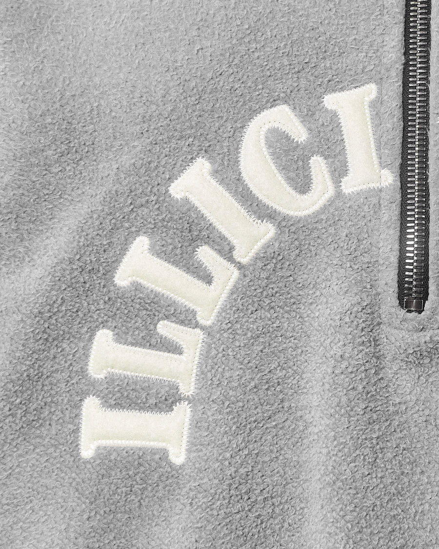REVERSE SPELLOUT 1/4 ZIP - POWDER GREY