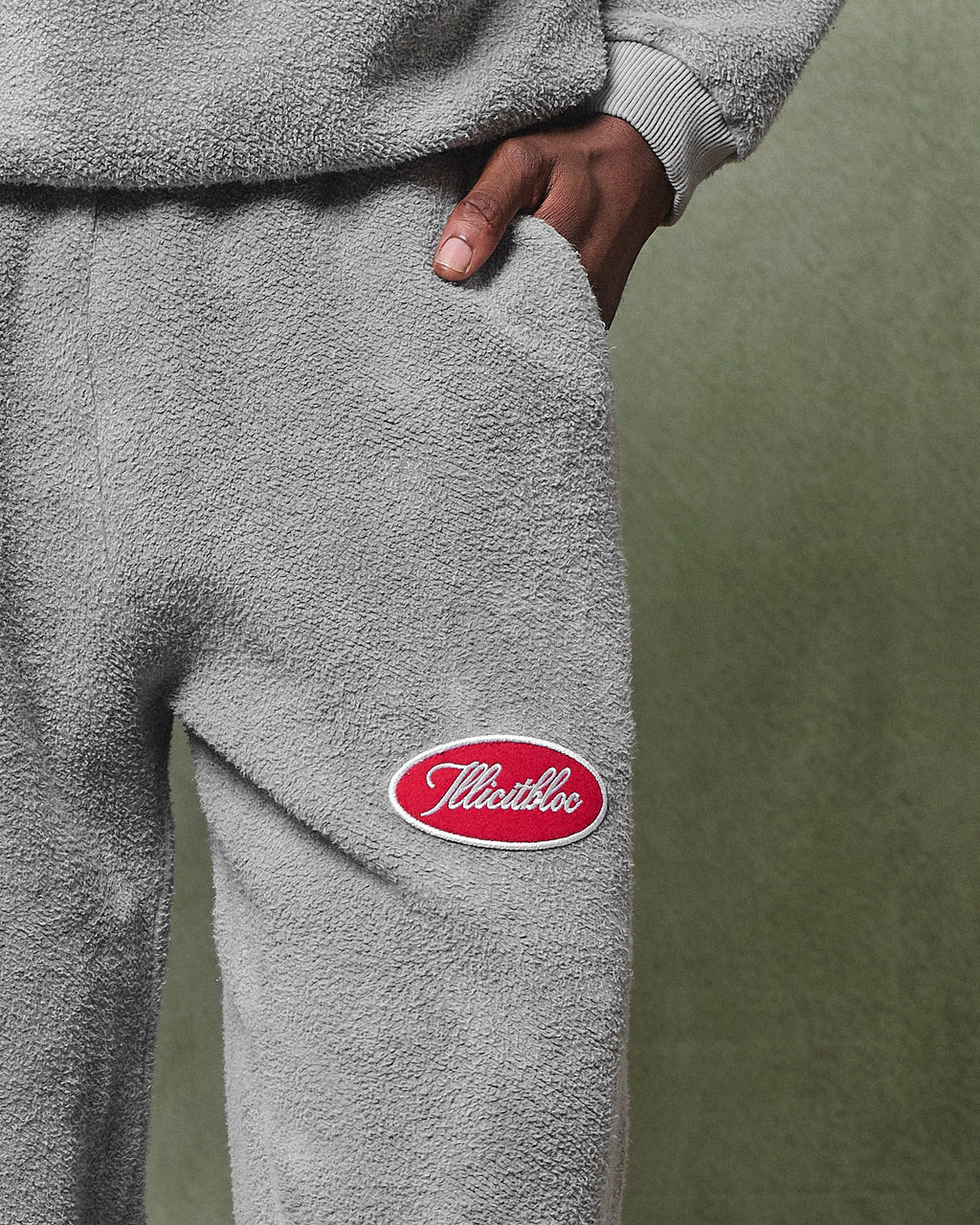 Reverse Spellout Sweatpants - Powder Grey