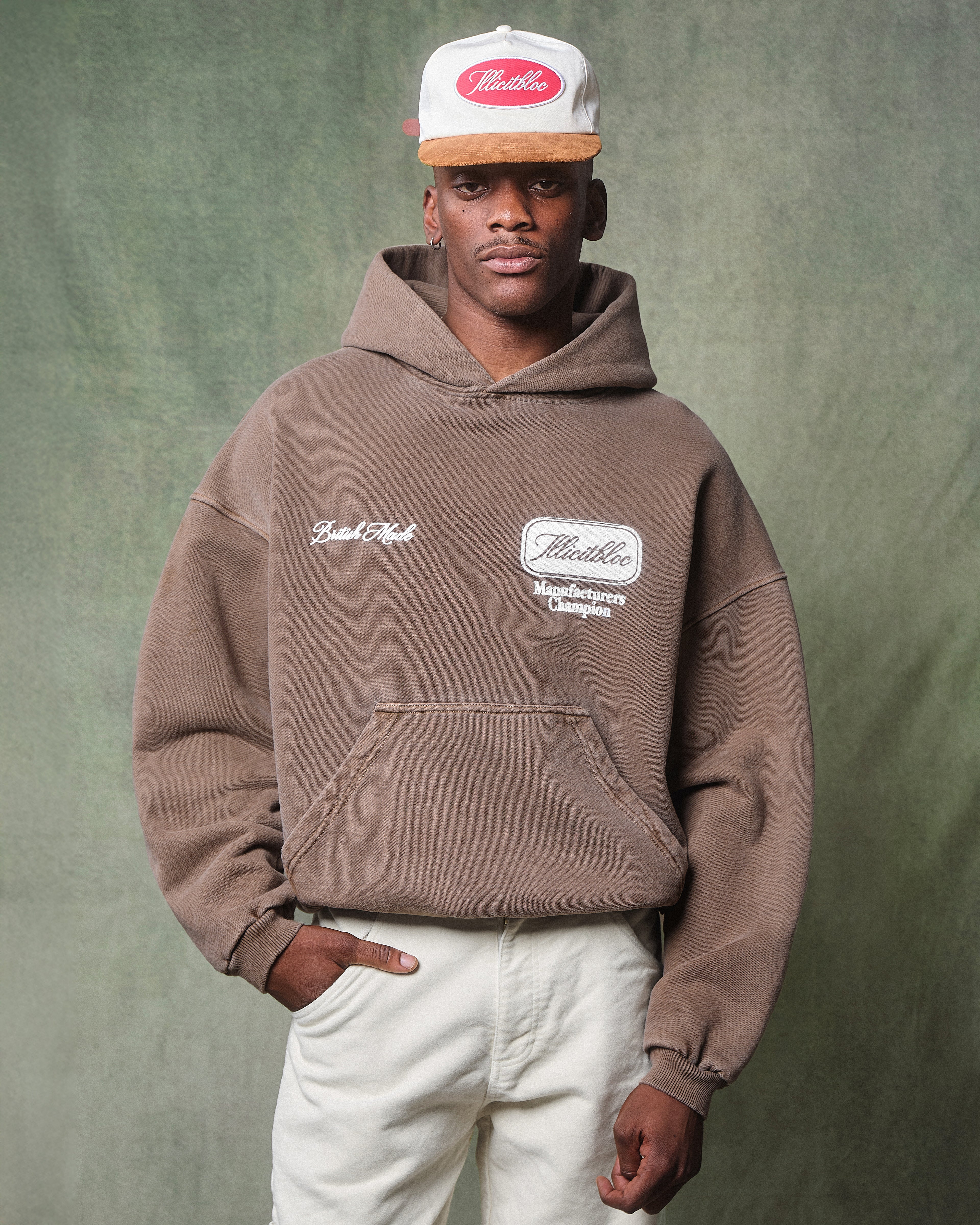 CHAMPION STAMP IRONWEAVE™ HOODIE - WASHED BROWN