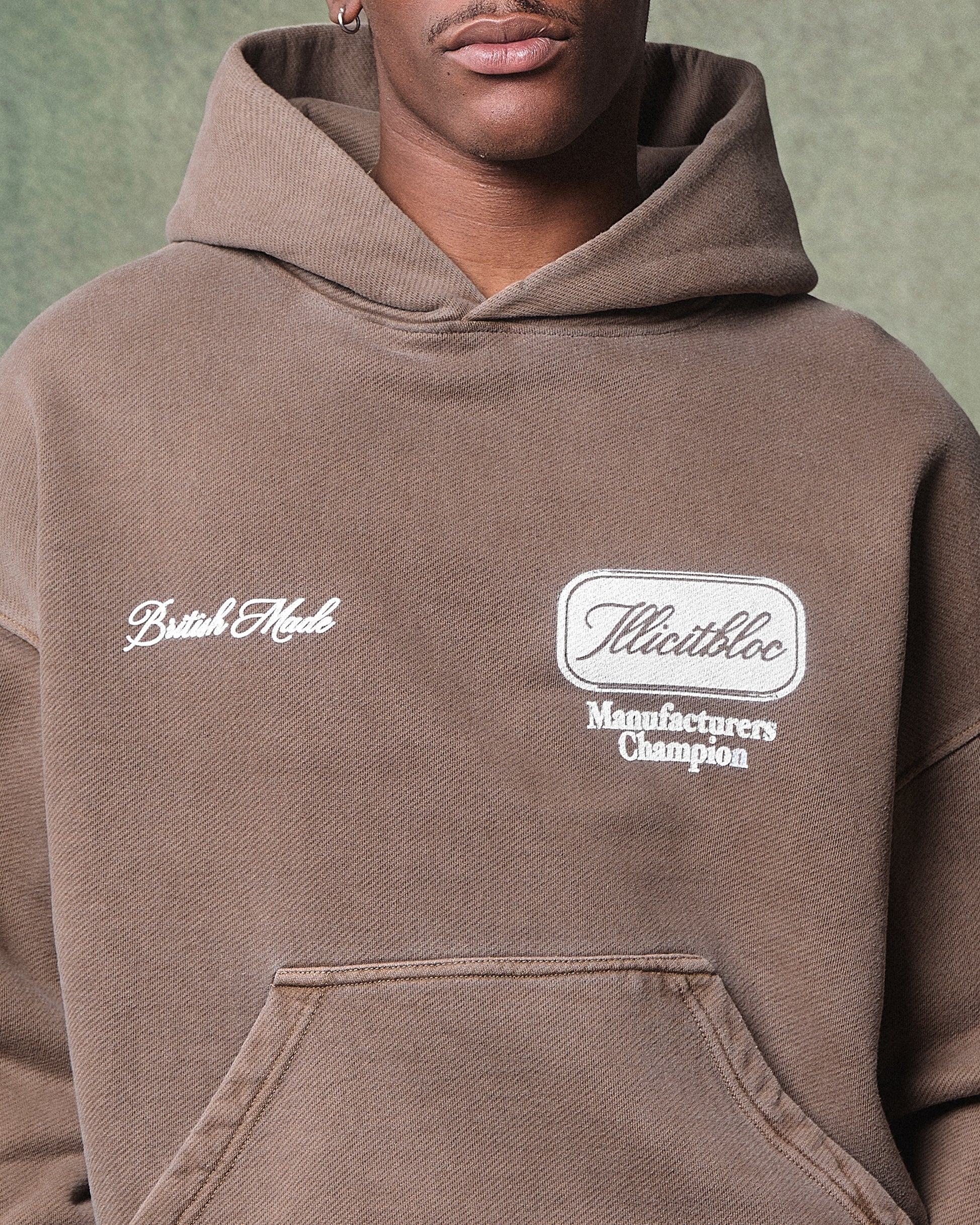 CHAMPION STAMP IRONWEAVE™ HOODIE - WASHED BROWN