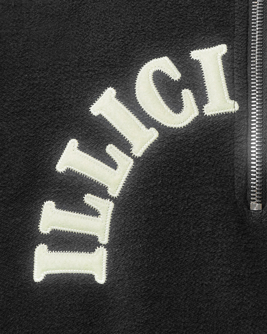 REVERSE SPELLOUT 1/4 ZIP - VINTAGE BLACK