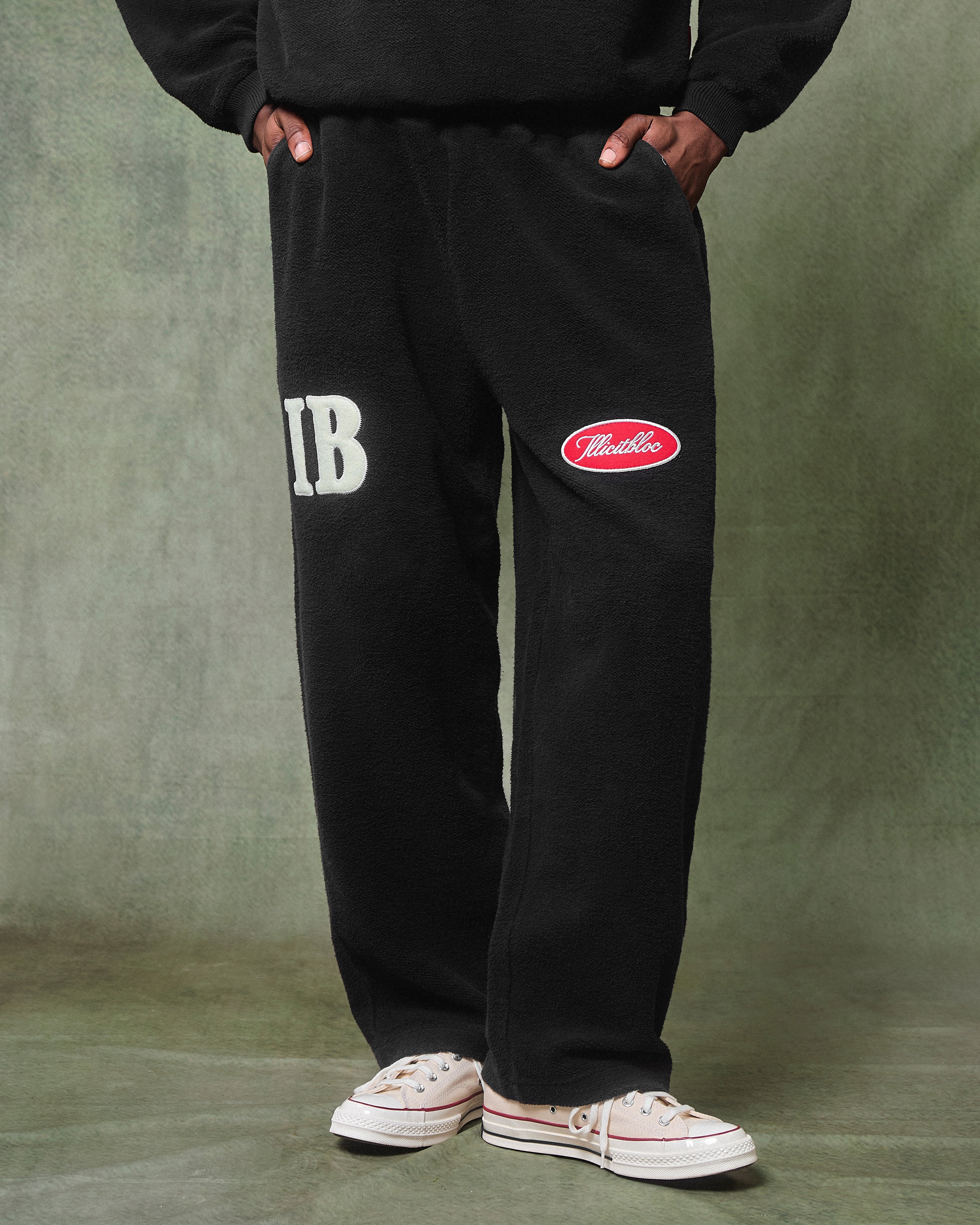 Reverse Spellout Sweatpants - Vintage Black