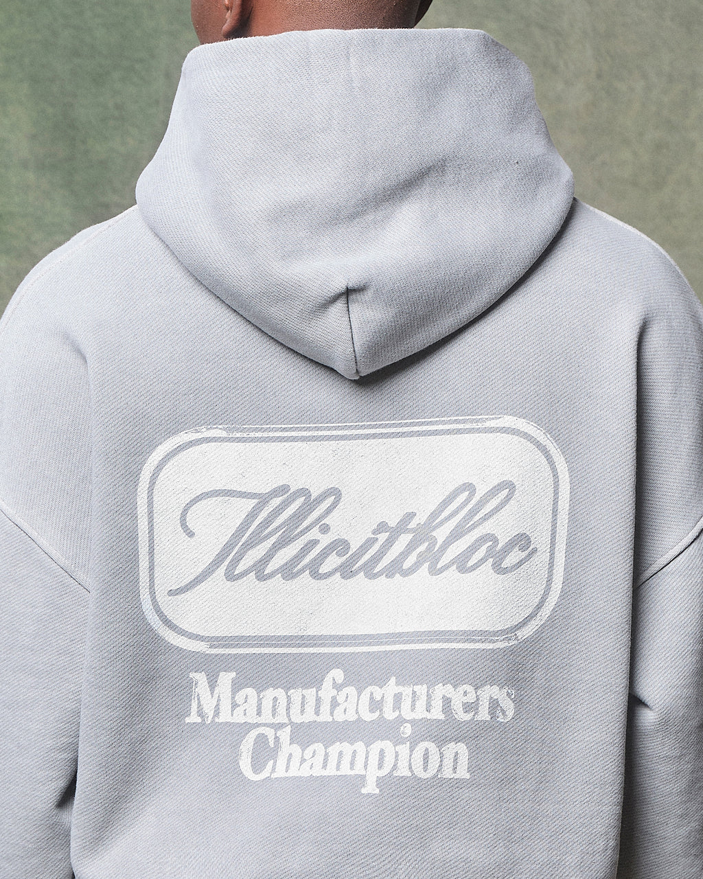 CHAMPION STAMP HOODIE - POWDER GREY