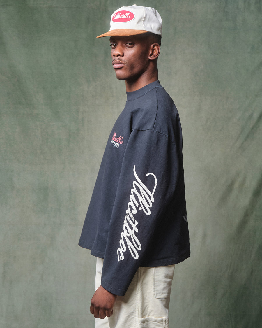 BULL MASCOT LONG SLEEVE T-SHIRT - VINTAGE BLACK