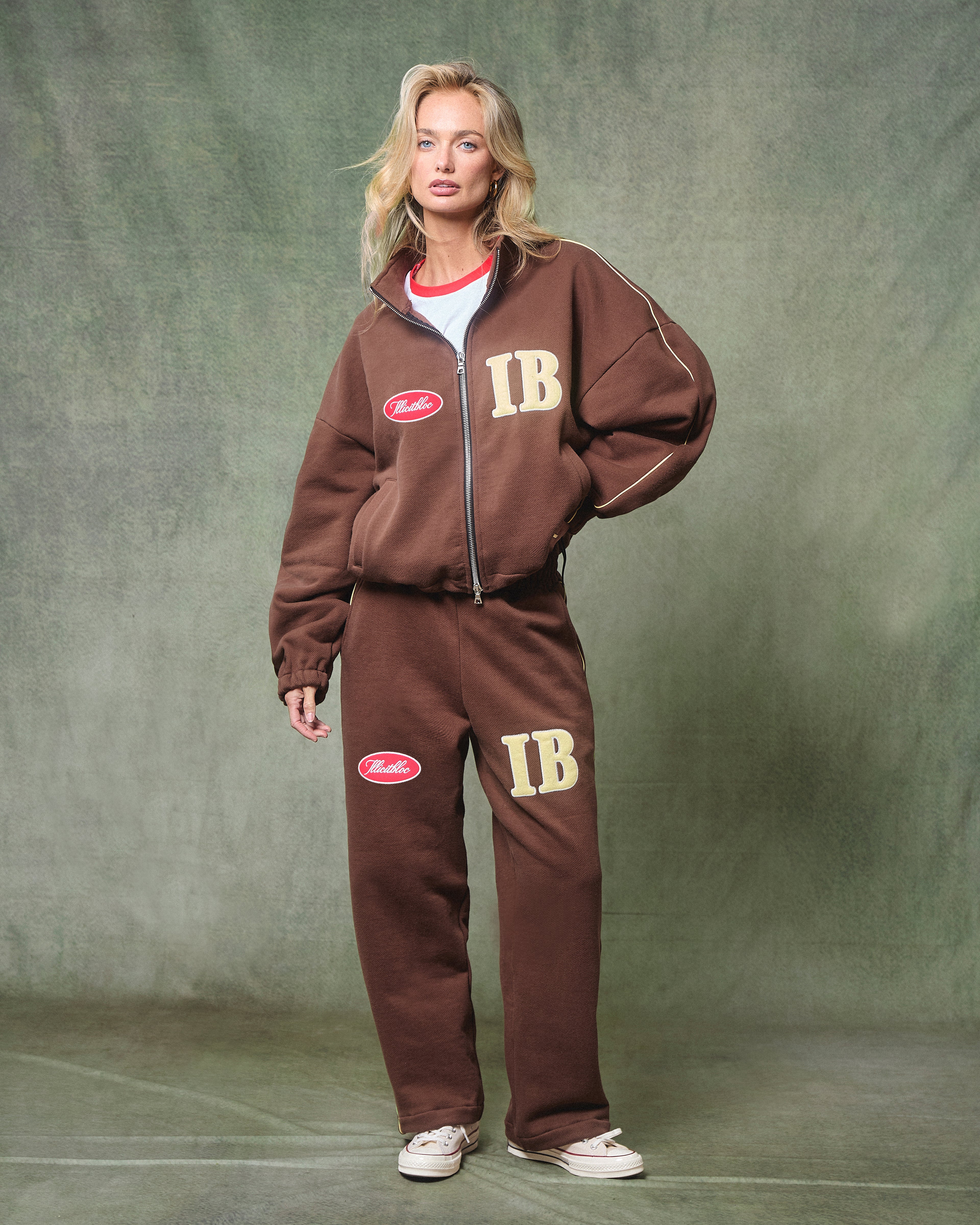 SPELLOUT TRACK JACKET - HICKORY