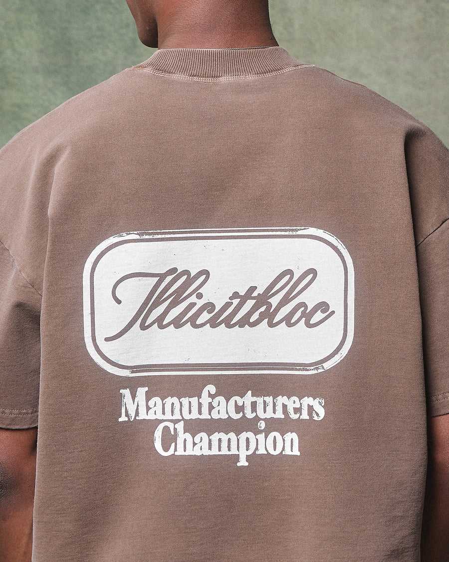 CHAMPION STAMP T-SHIRT - WASHED BROWN