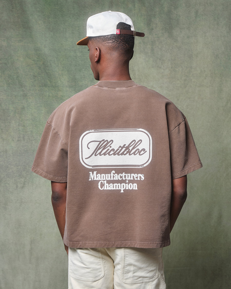 CHAMPION STAMP T-SHIRT - WASHED BROWN