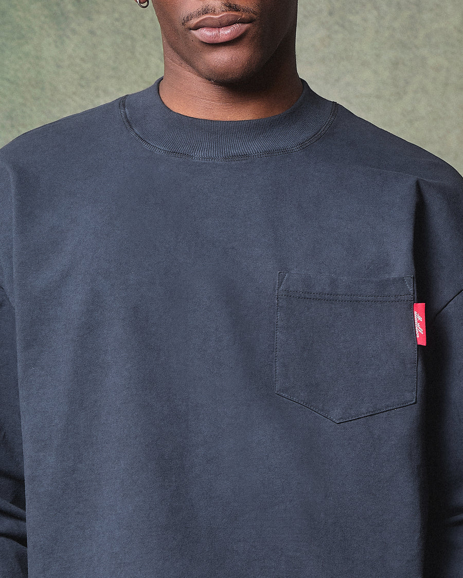 CLASSIC POCKET LONG SLEEVE T-SHIRT - VINTAGE BLACK