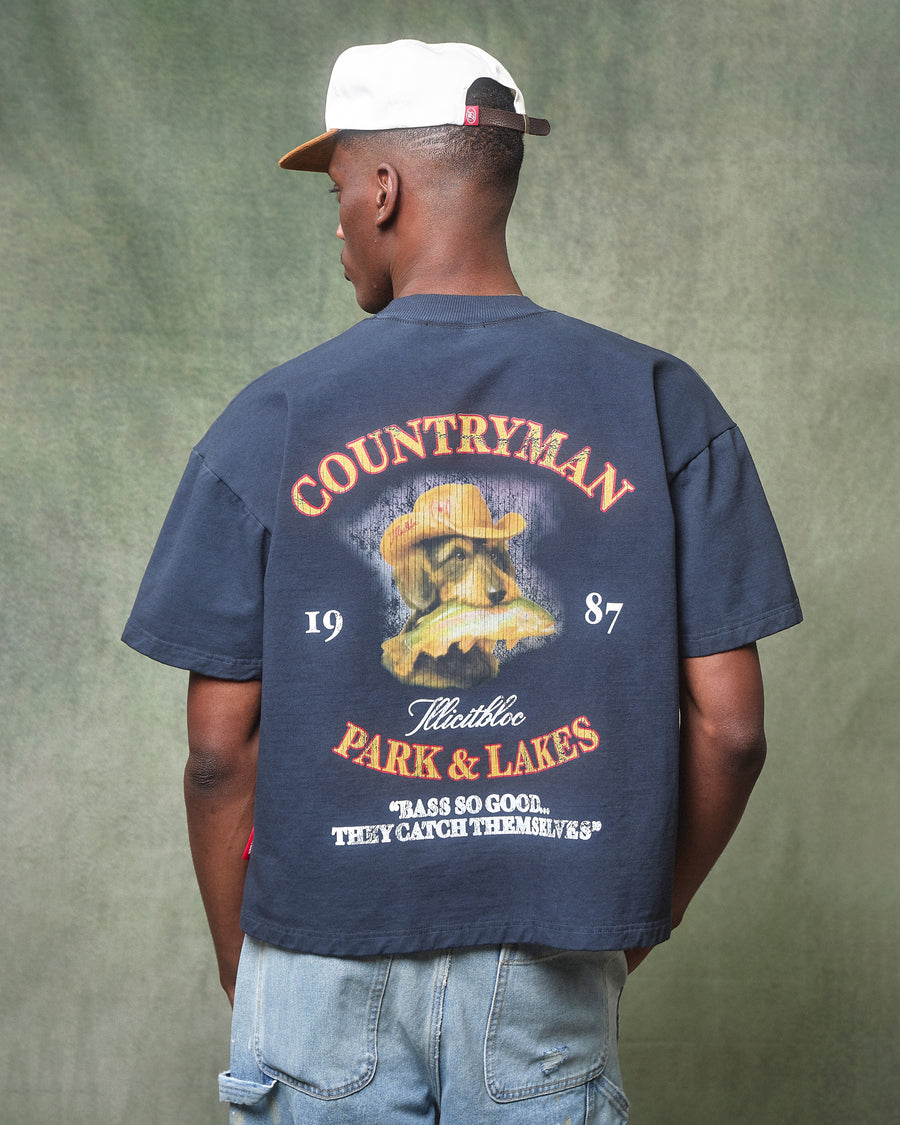 BASS HOUND T-SHIRT - VINTAGE BLACK