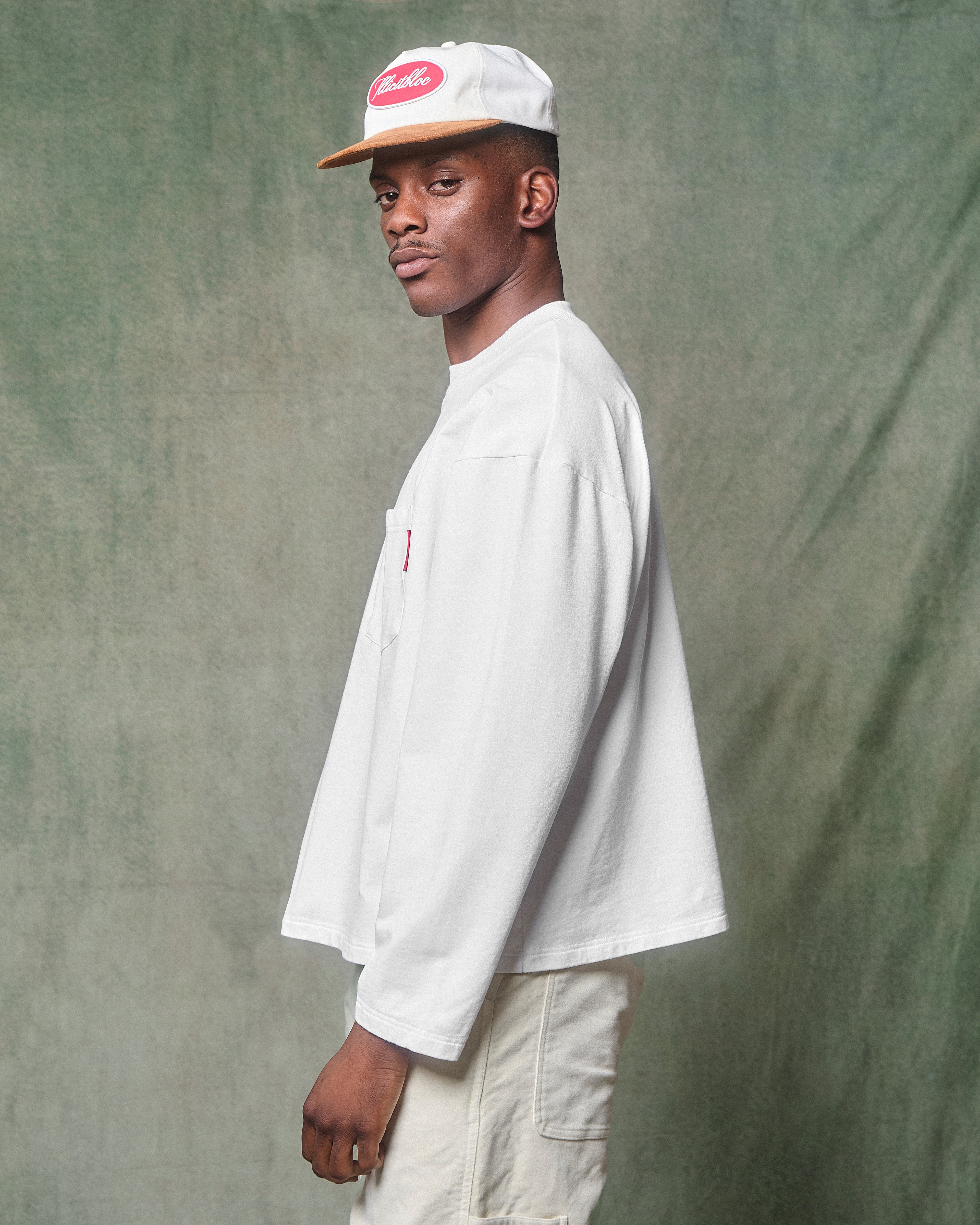 CLASSIC POCKET LONG SLEEVE T-SHIRT - WHITE