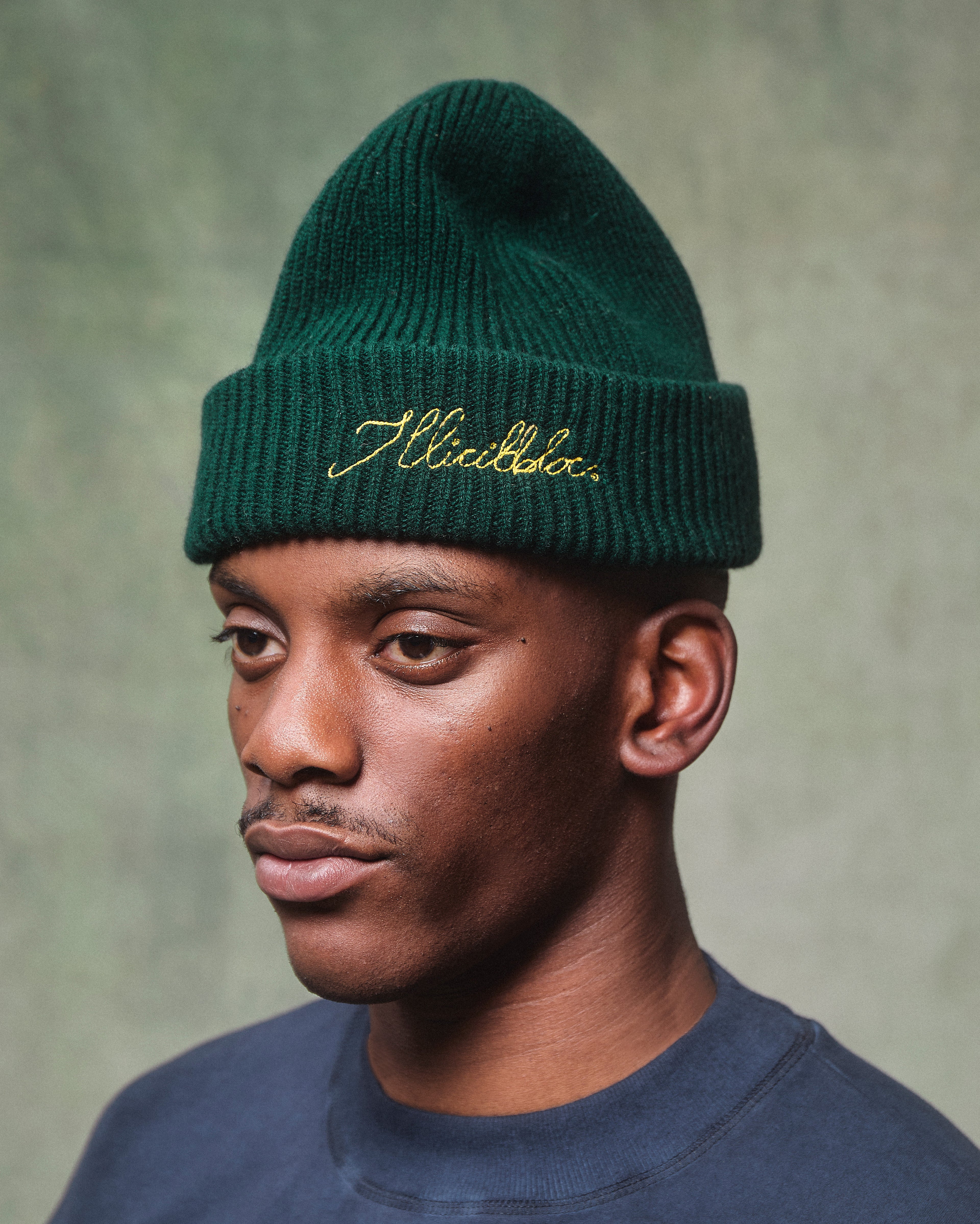 LAMBSWOOL ANGLER BEANIE - HUNTER GREEN