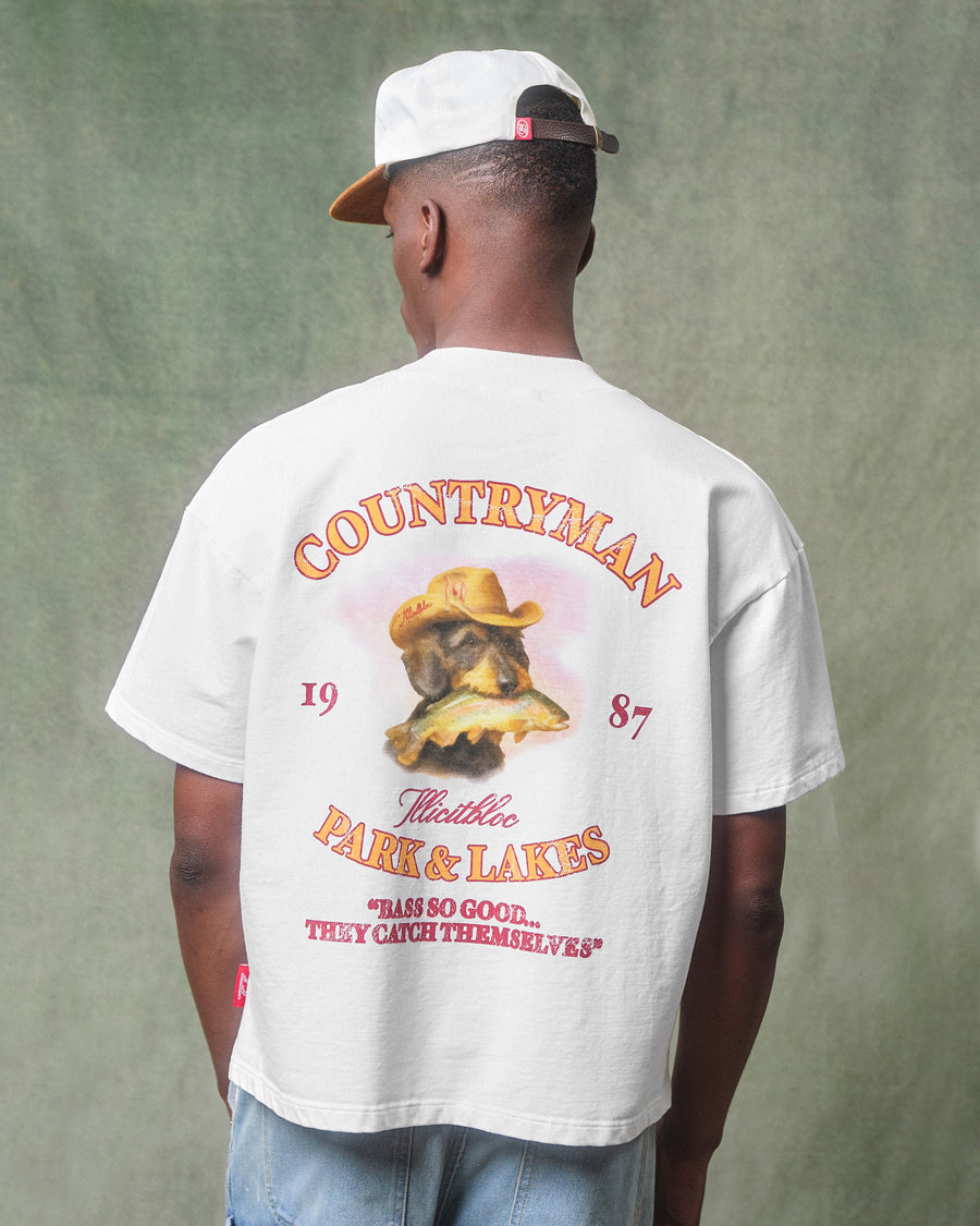 BASS HOUND T-SHIRT - WHITE