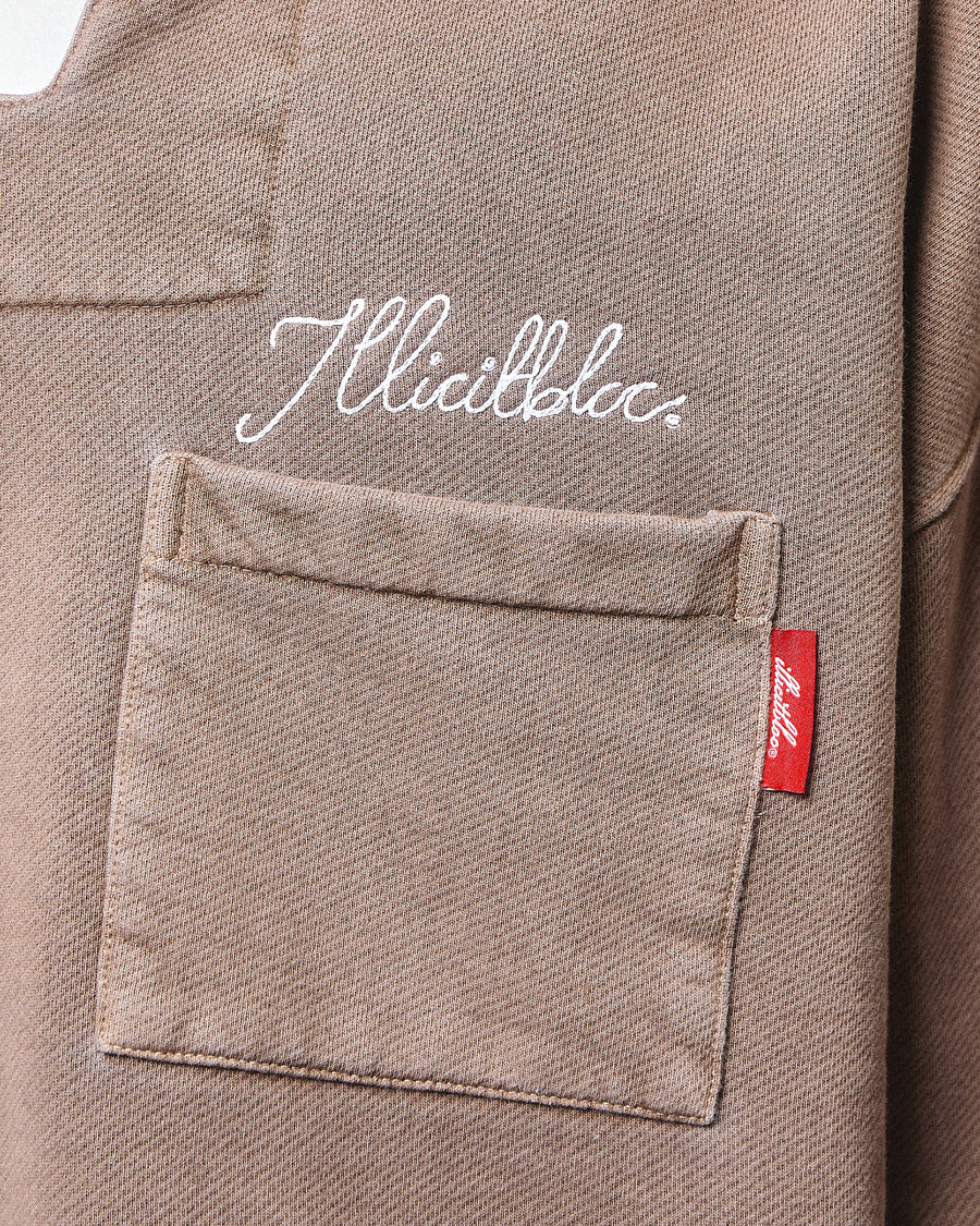 DRILL PULLOVER - WASHED BROWN