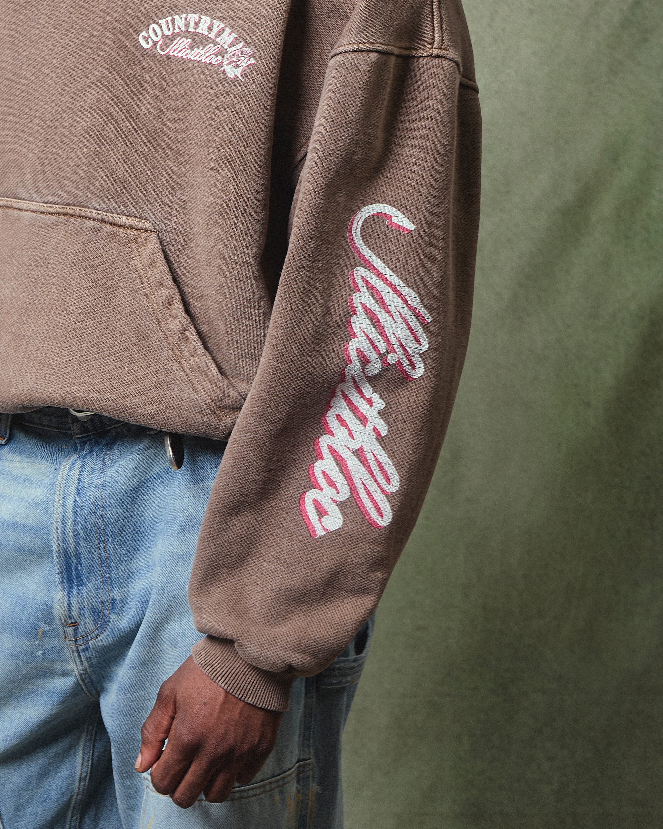 Hooked Hoodie - Washed Brown