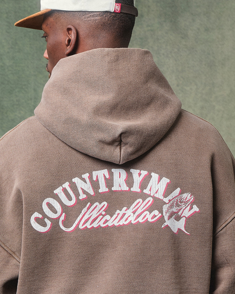 HOOKED HOODIE - WASHED BROWN