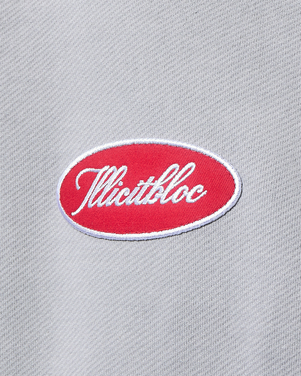 TWO TONE SPELLOUT HOODIE - POWDER GREY/NAVY