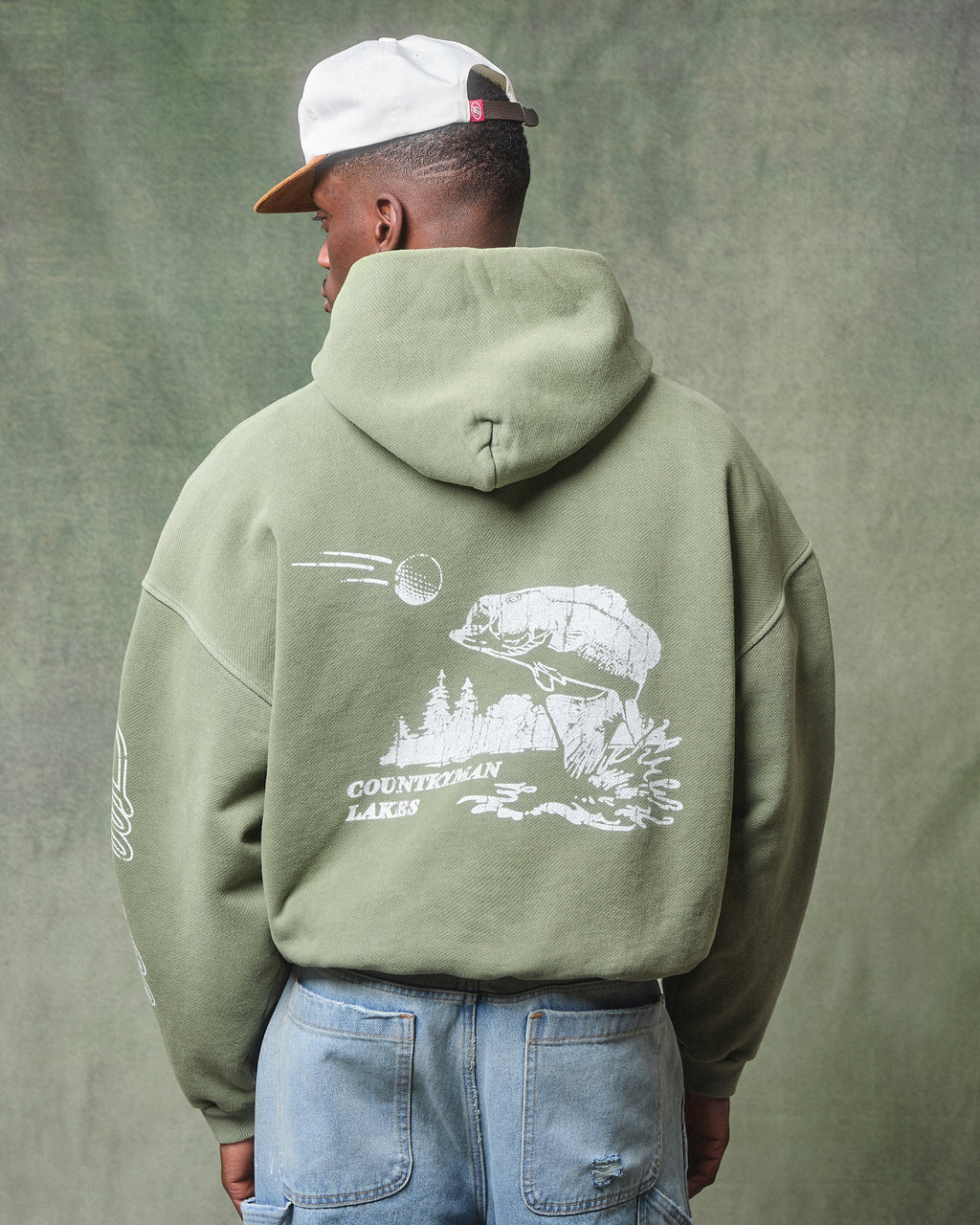 CATCH OF THE DAY HOODIE - MOSS GRAY
