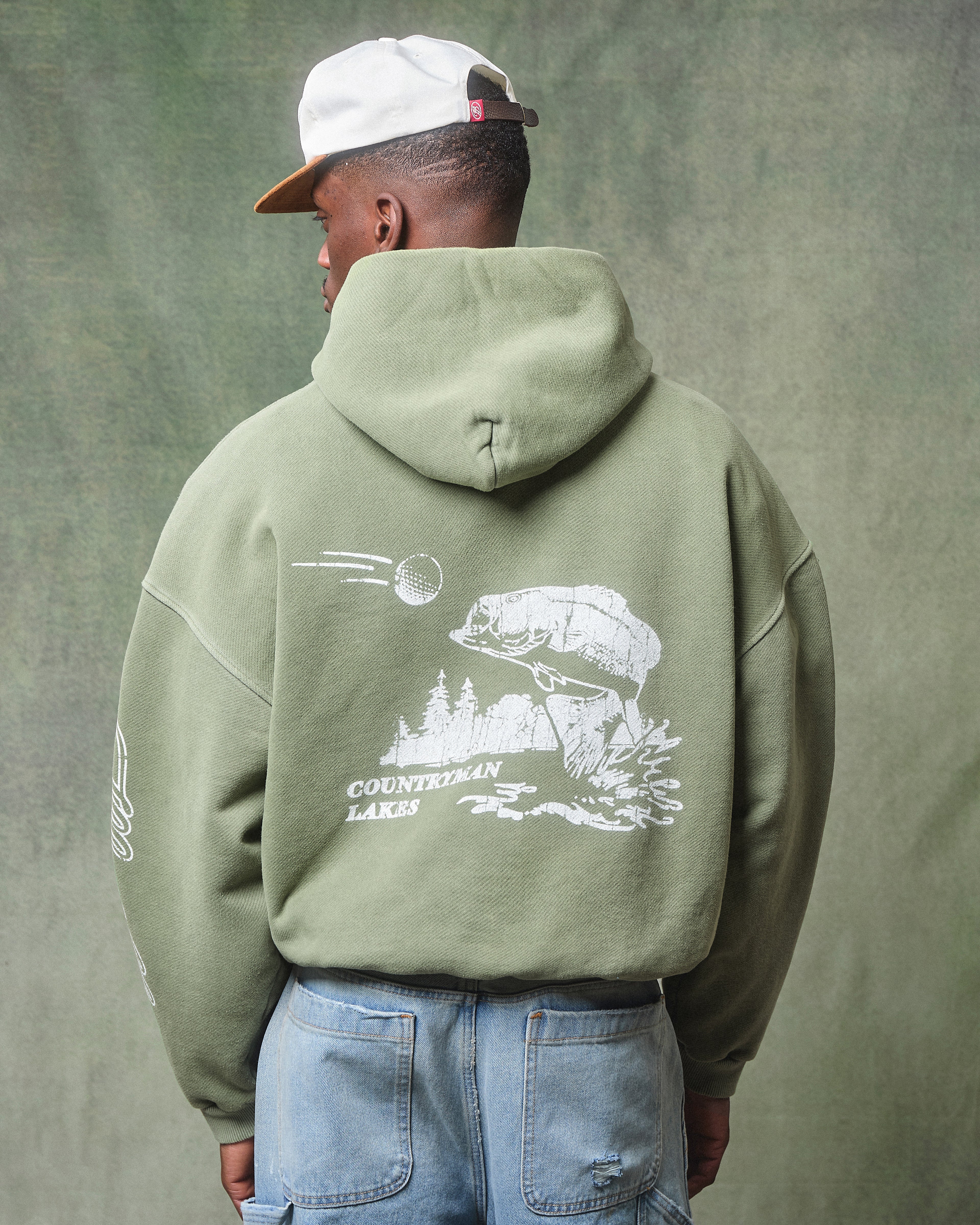 CATCH OF THE DAY HOODIE - MOSS GRAY