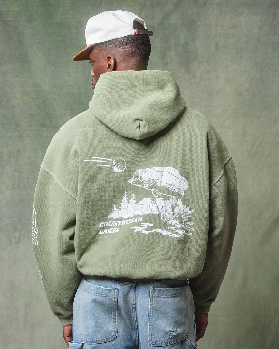 CATCH OF THE DAY HOODIE - MOSS GRAY